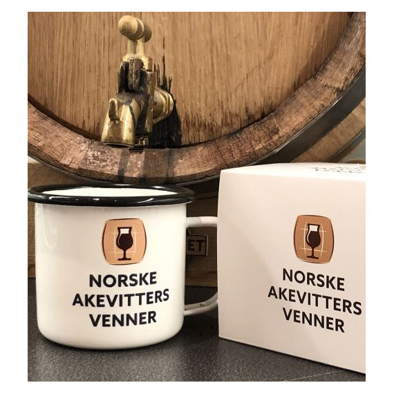 Emaljert krus med logo i gaveeske